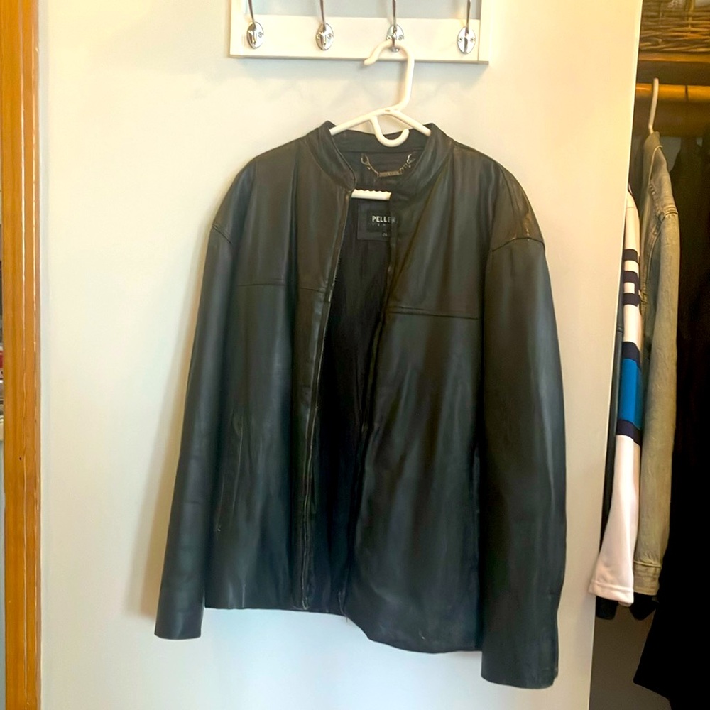 Vintage Black Leather Jacket for Men